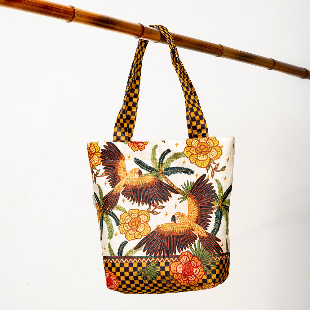 Bolsa Rosinha Estampada Tucano Barra Noite Fundo Azul Bolsa Rosinha Estampada Tucano Barra Noite Fundo Azul