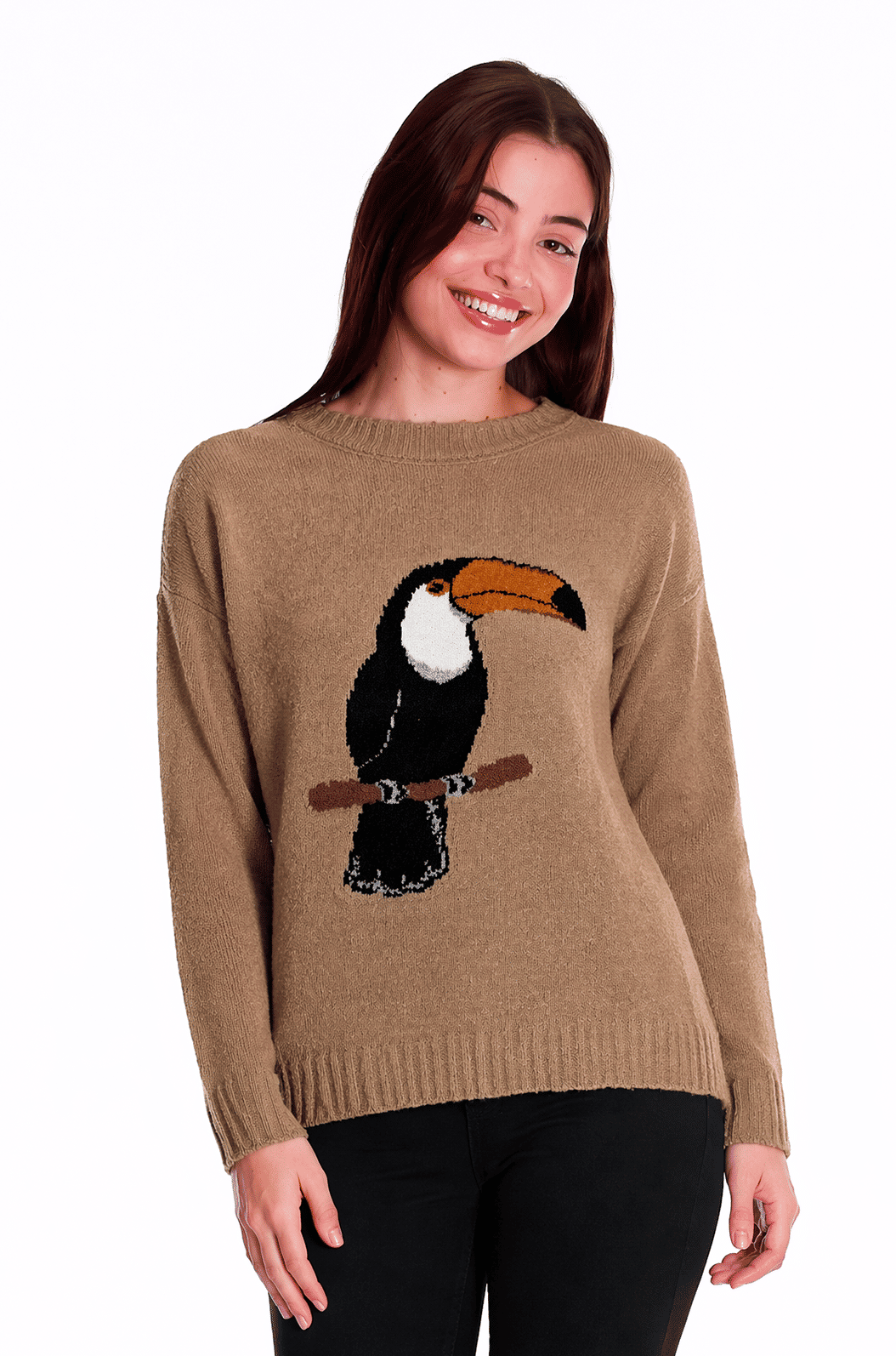 Blusão Tricô Jacquard Cáqui Tucano Blusão Tricô Jacquard Cáqui Tucano