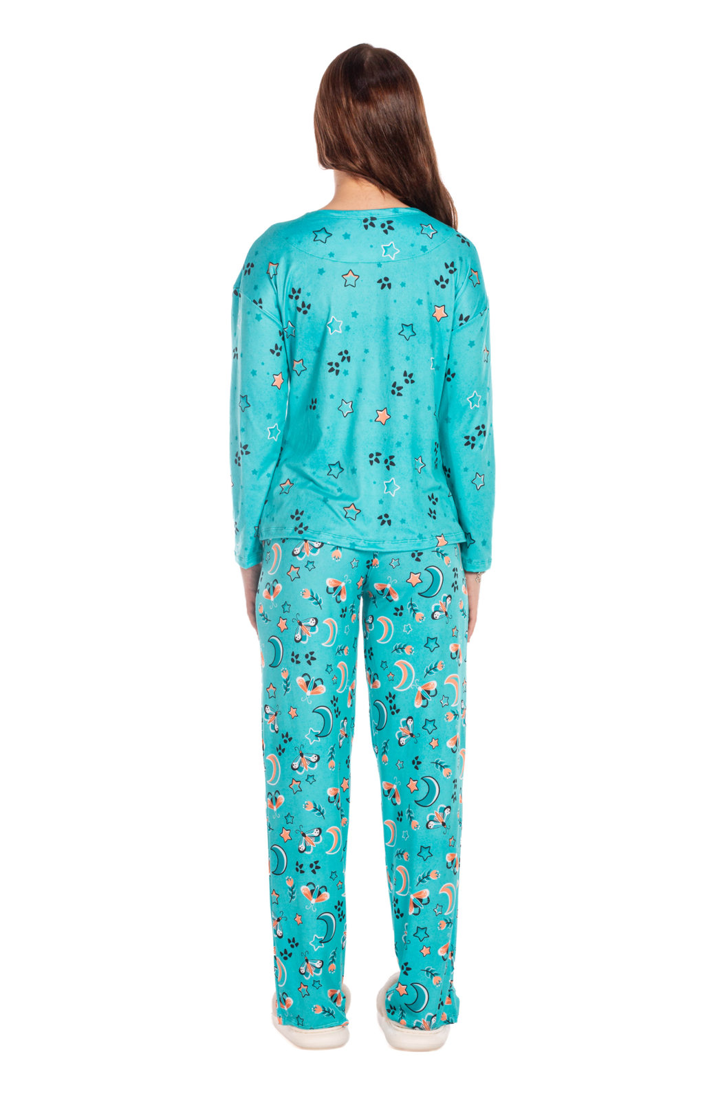 Pijama Feminino Manga Longa Adulto Estampado Capivara Touca Estrelas Pijama Feminino Manga Longa Adulto Estampado Capivara Touca Estrelas