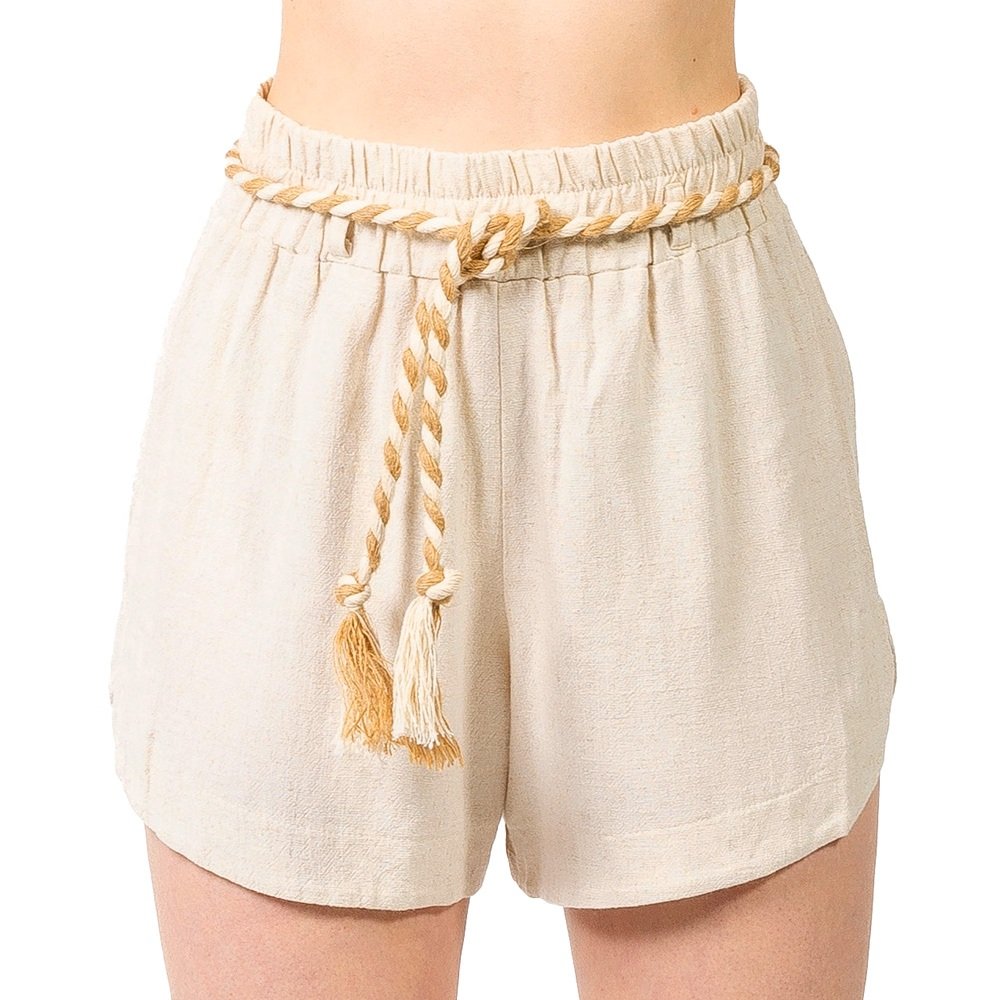 Shorts Linho Ybyra Natural Shorts Linho Ybyra Natural