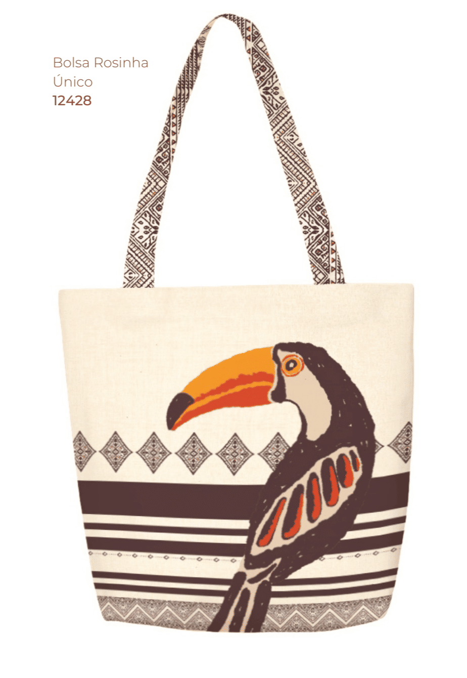 Bolsa Rosinha Estampada Tucano Desenhos Étnicos Bolsa Rosinha Estampada Tucano Desenhos Étnicos