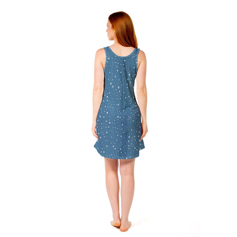 Vestido Feminino Camisola Bons Sonhos Estampado Ice Cat Vestido Feminino Camisola Bons Sonhos Estampado Ice Cat
