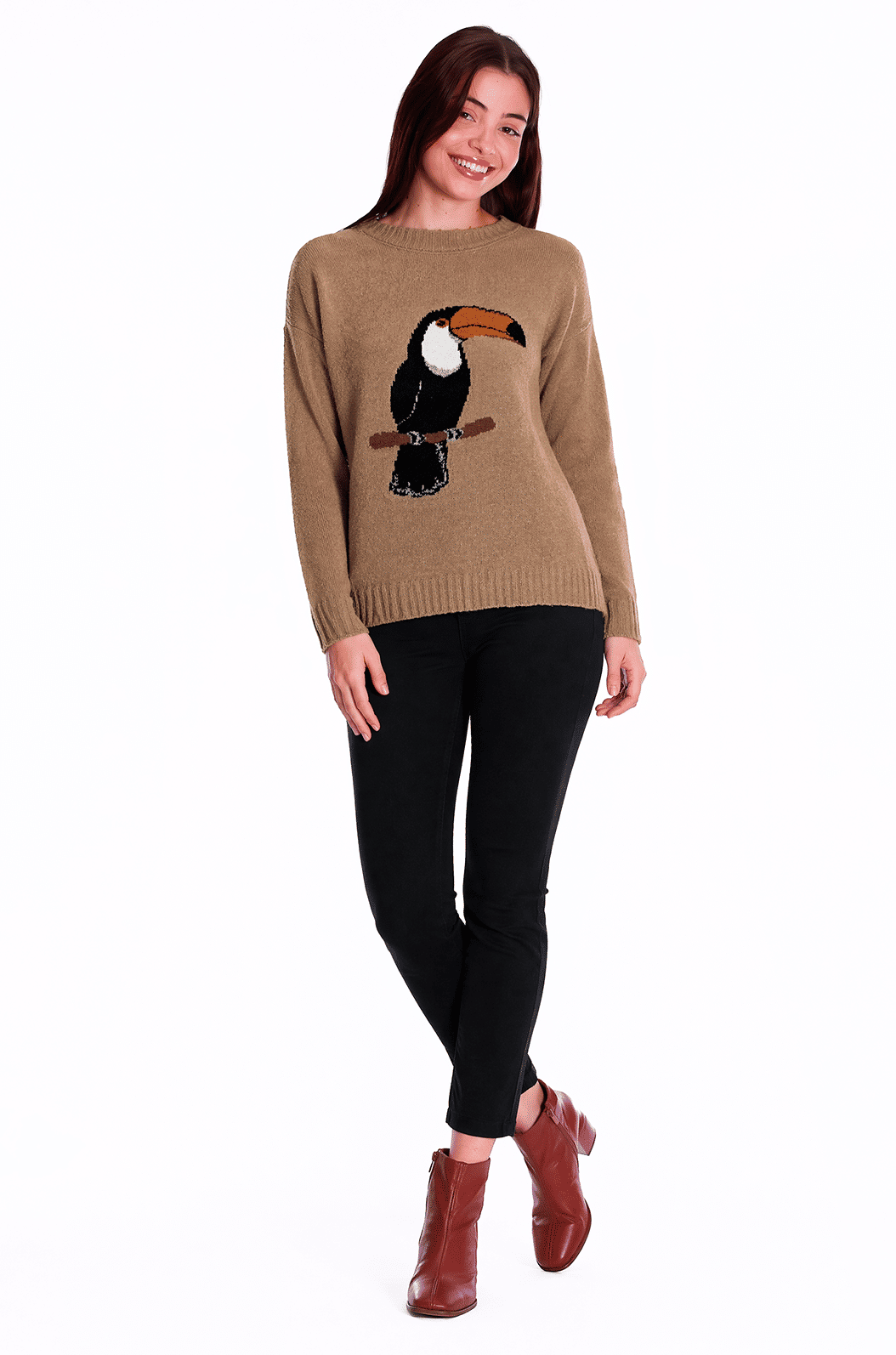 Blusão Tricô Jacquard Cáqui Tucano Blusão Tricô Jacquard Cáqui Tucano