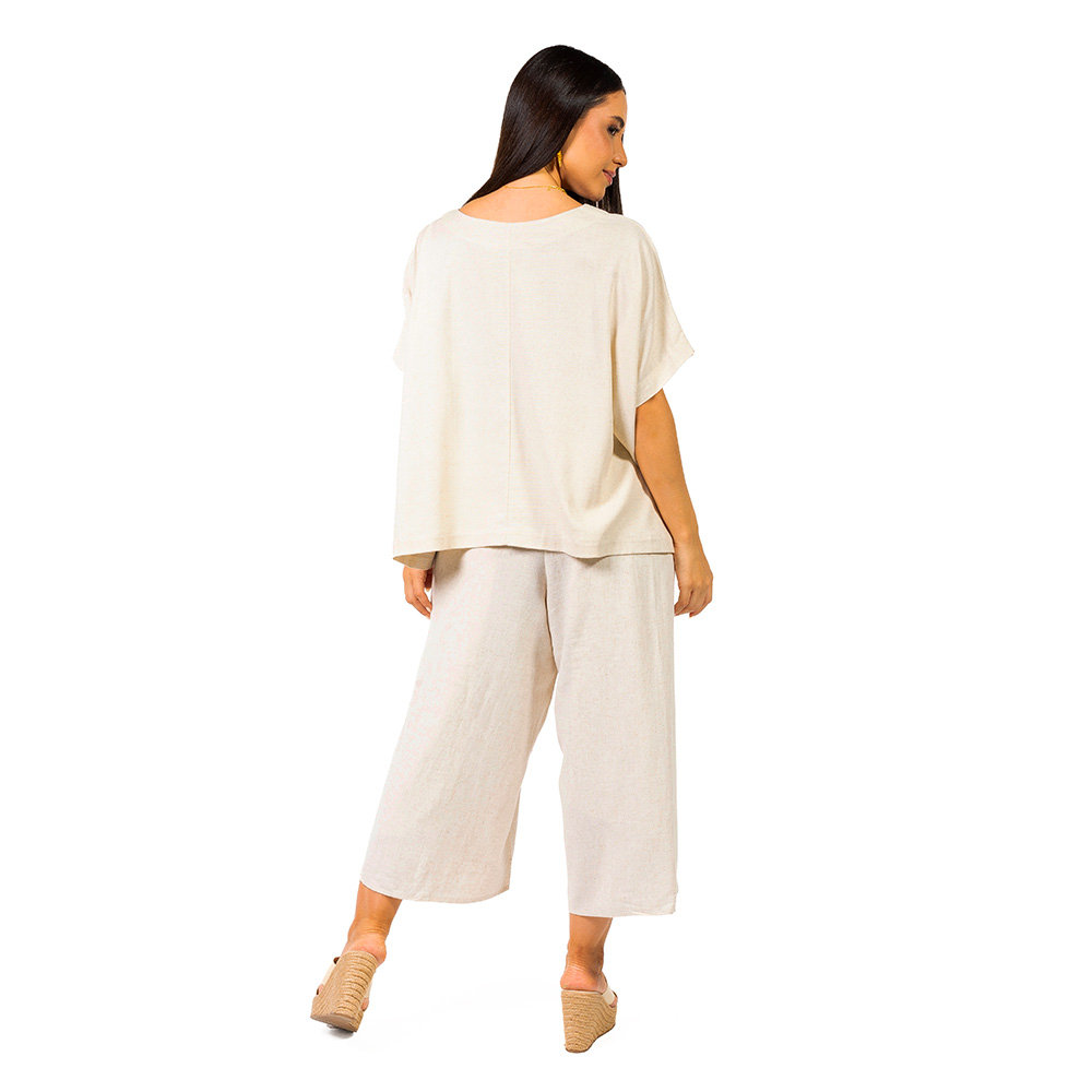 Blusa Linho Conceito Off White Blusa Linho Conceito Off White
