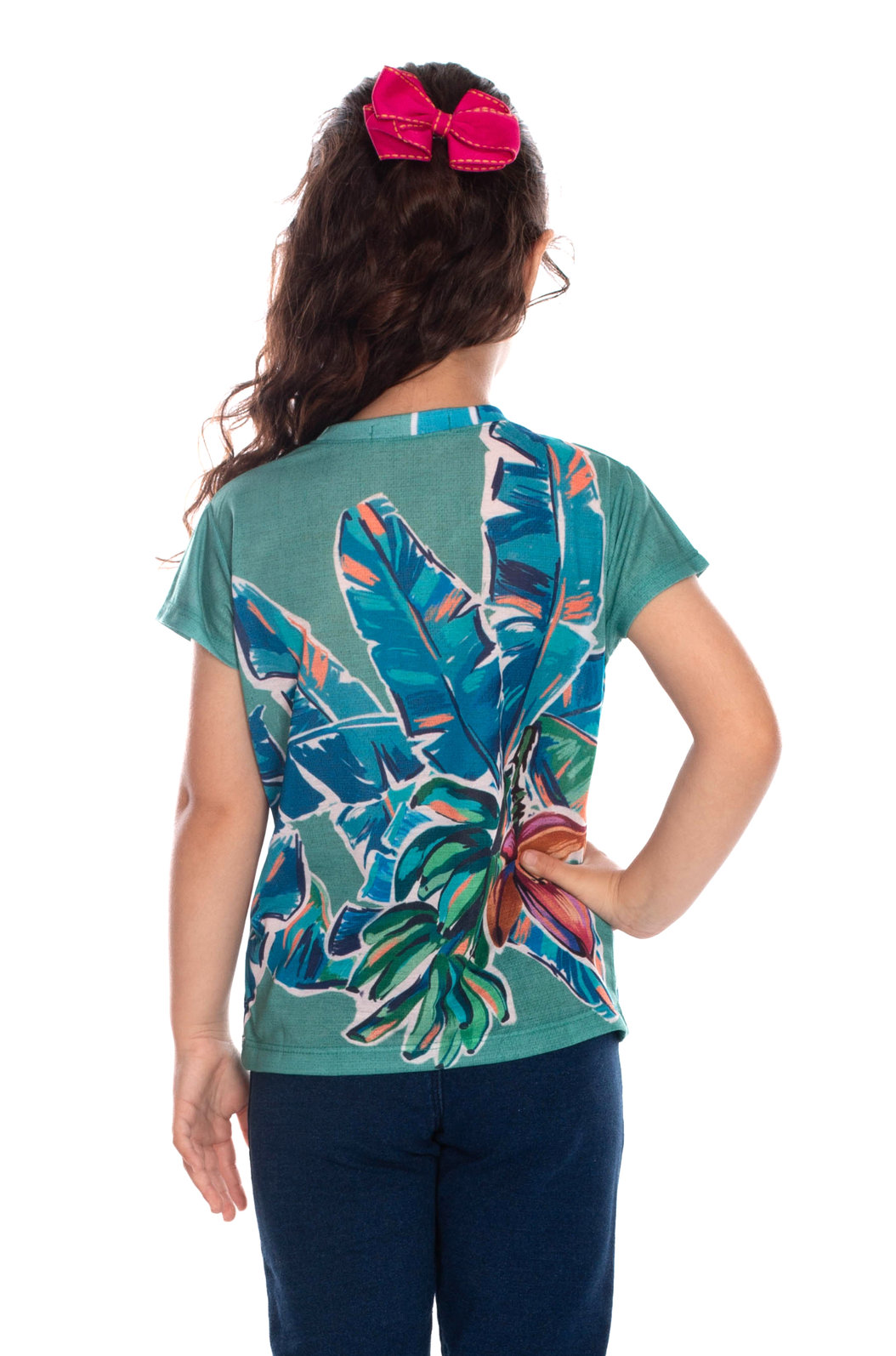 Blusa Infantil Florata Infantil Estampada Canindé Bananas e Lírio