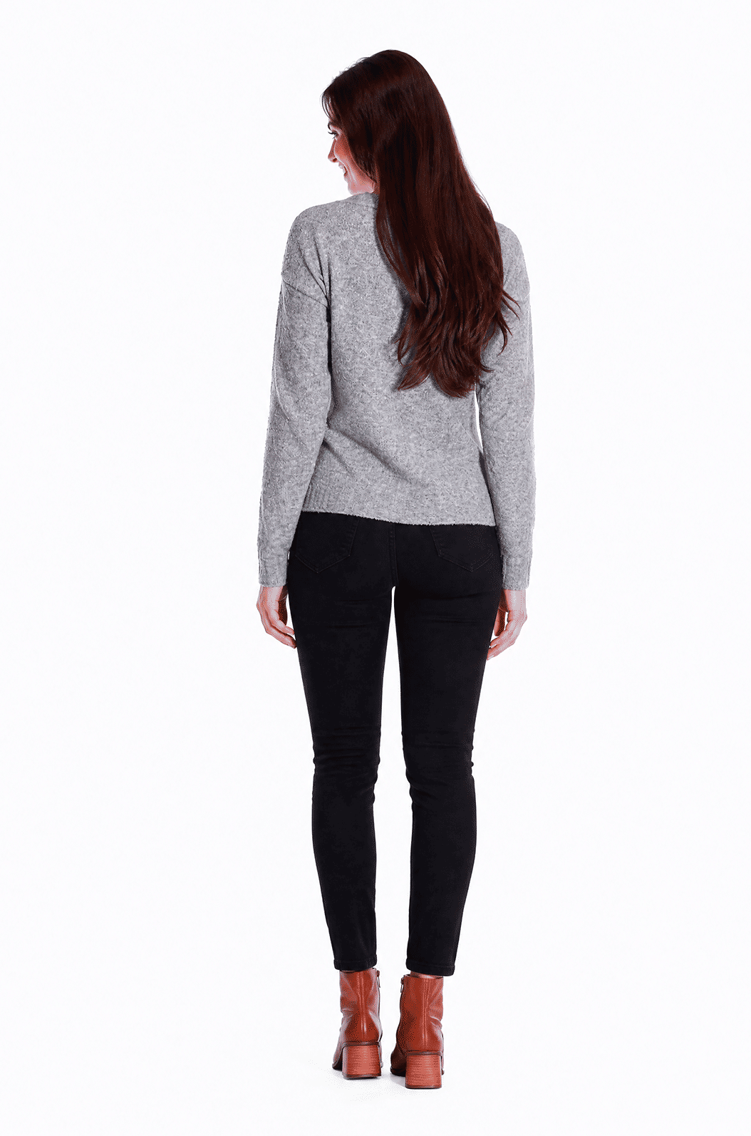 Blusão Tricô Jacquard Cinza Claro Tucano Blusão Tricô Jacquard Cinza Claro Tucano