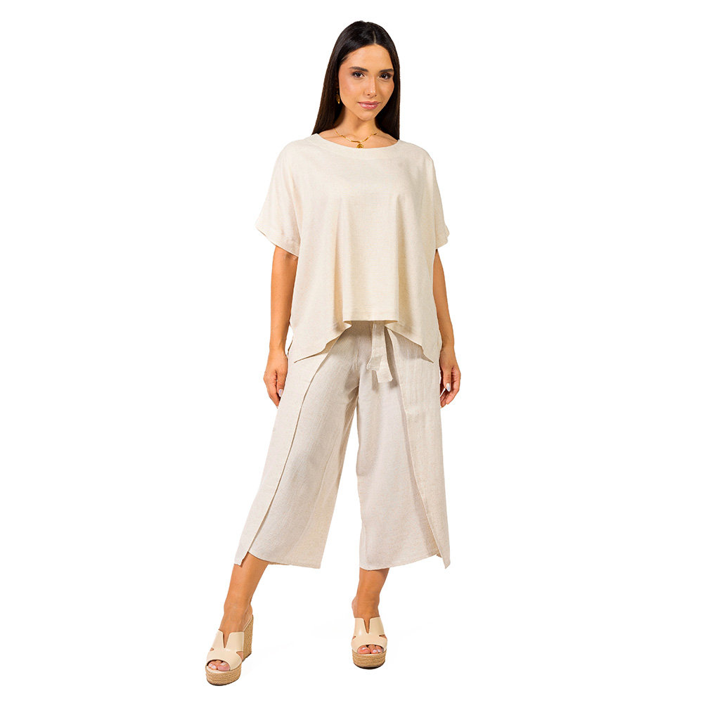 Blusa Linho Conceito Off White Blusa Linho Conceito Off White