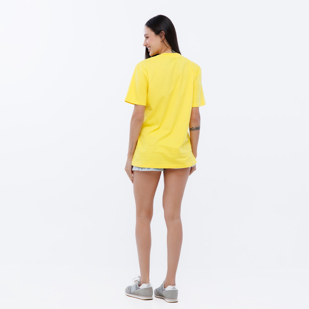 Camiseta Básica Algodão Amarela Camiseta Básica Algodão Amarela