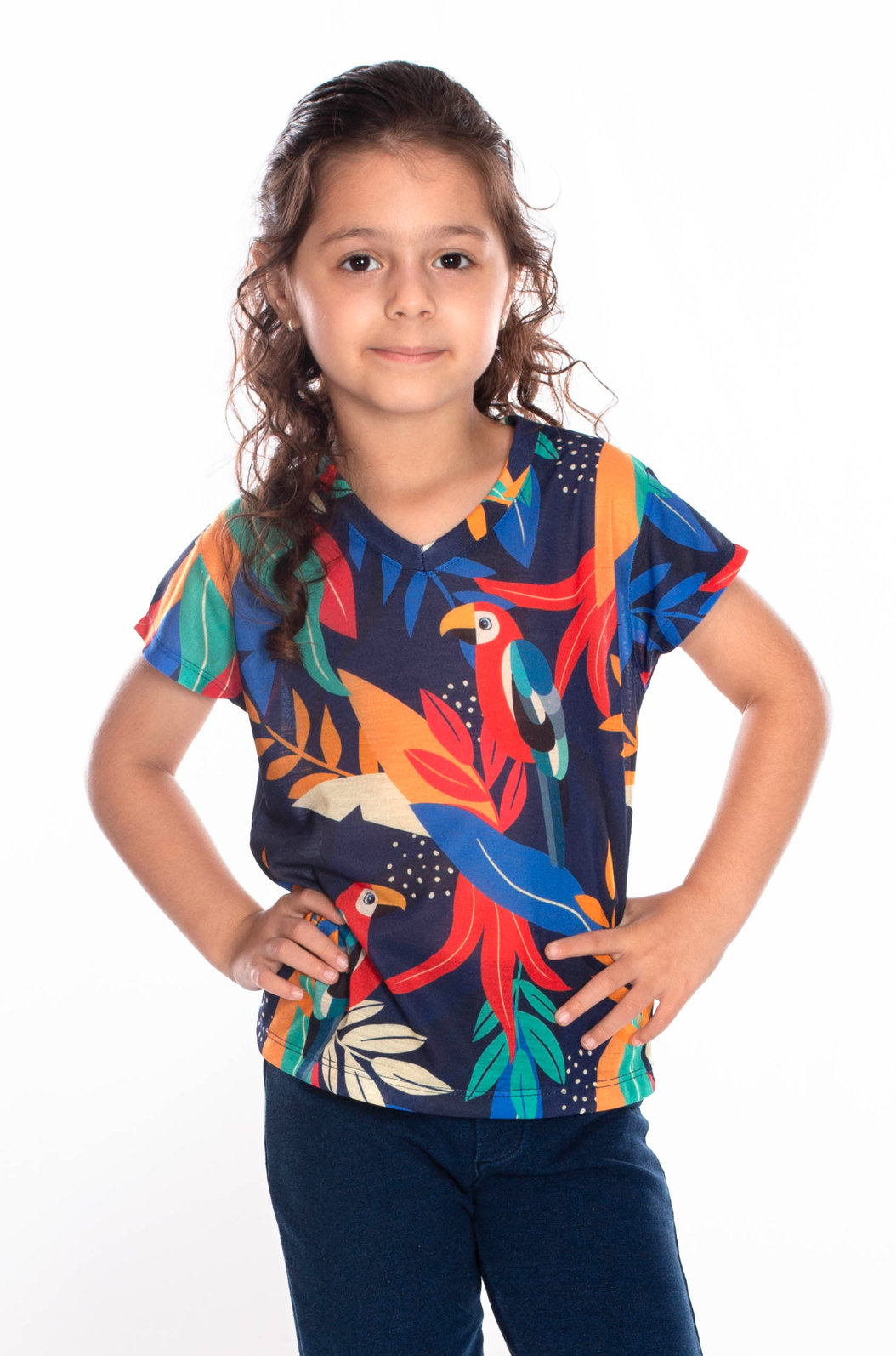 Blusa Infantil Florata Infantil Estampada Desenho Infantil Araras Blusa Infantil Florata Infantil Estampada Desenho Infantil Araras