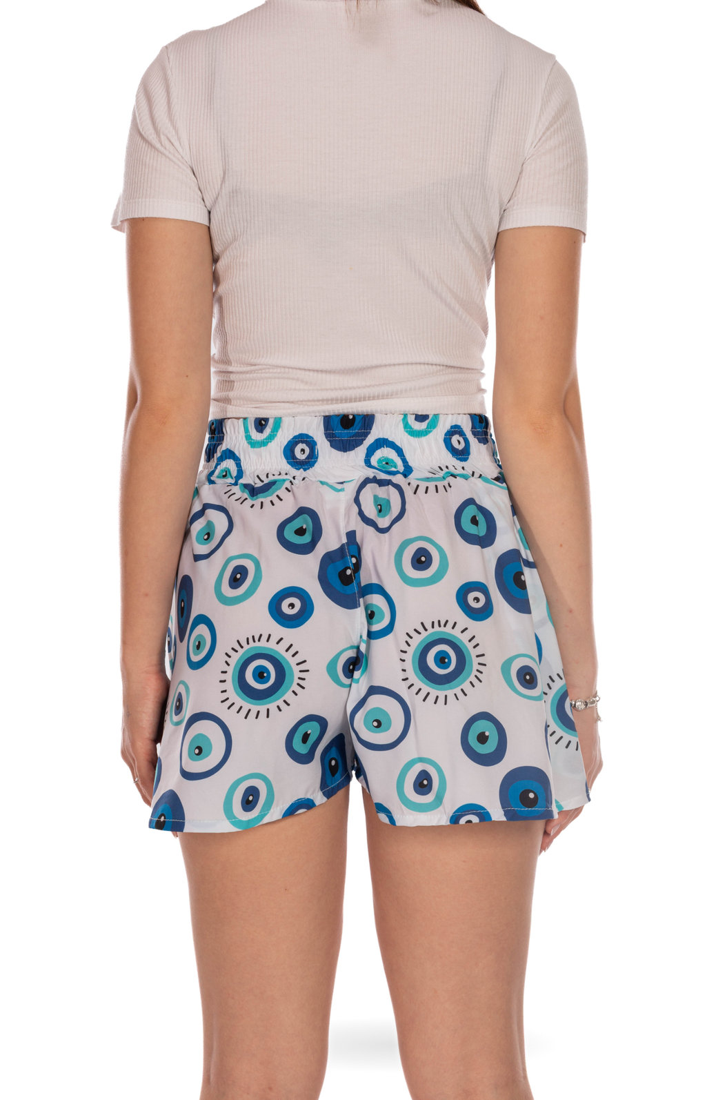 Shorts Atena Envelope Estampado Olho Grego Shorts Atena Envelope Estampado Olho Grego