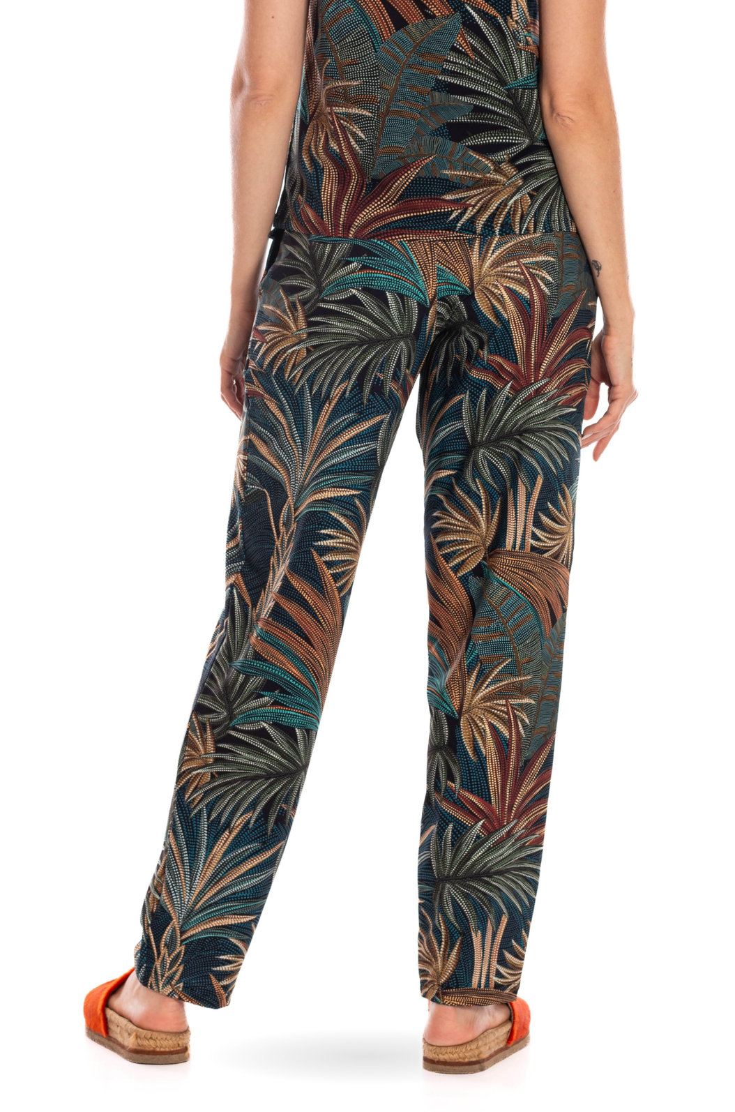 Calça Feminina Fluid Estampada Onças Pontos de Luz Calça Feminina Fluid Estampada Onças Pontos de Luz