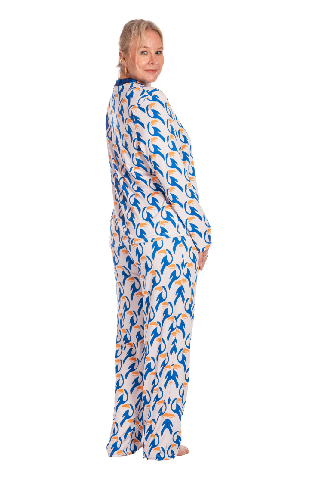Pijama Feminino Manga Longa Americano Estampado Tucanos Rapport Vetor Pijama Feminino Manga Longa Americano Estampado Tucanos Rapport Vetor
