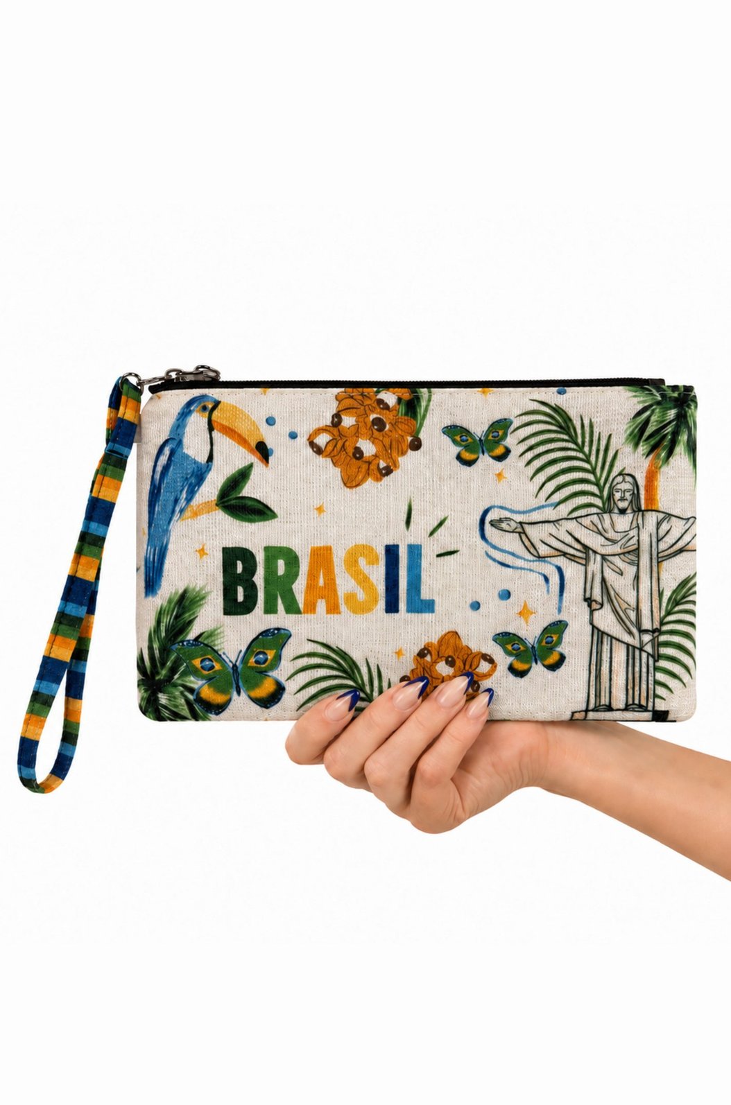 Carteira Eco Estampada Elementos Brasil Aquarela Carteira Eco Estampada Elementos Brasil Aquarela