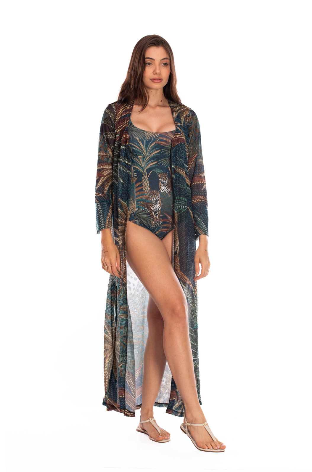 Body Feminino Regata Estruturado Estampado Onças Pontos de Luz Body Feminino Regata Estruturado Estampado Onças Pontos de Luz
