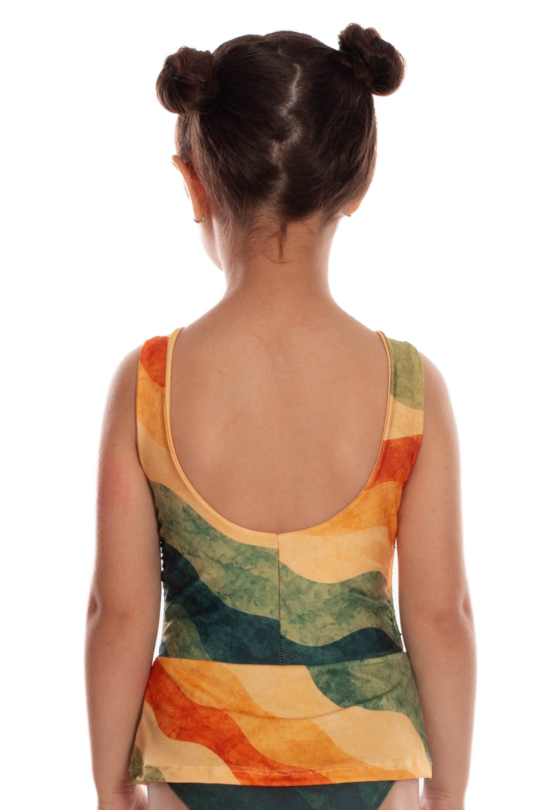 Body Infantil Regata com Saia Estampado Tucano Dunas Barrado Body Infantil Regata com Saia Estampado Tucano Dunas Barrado