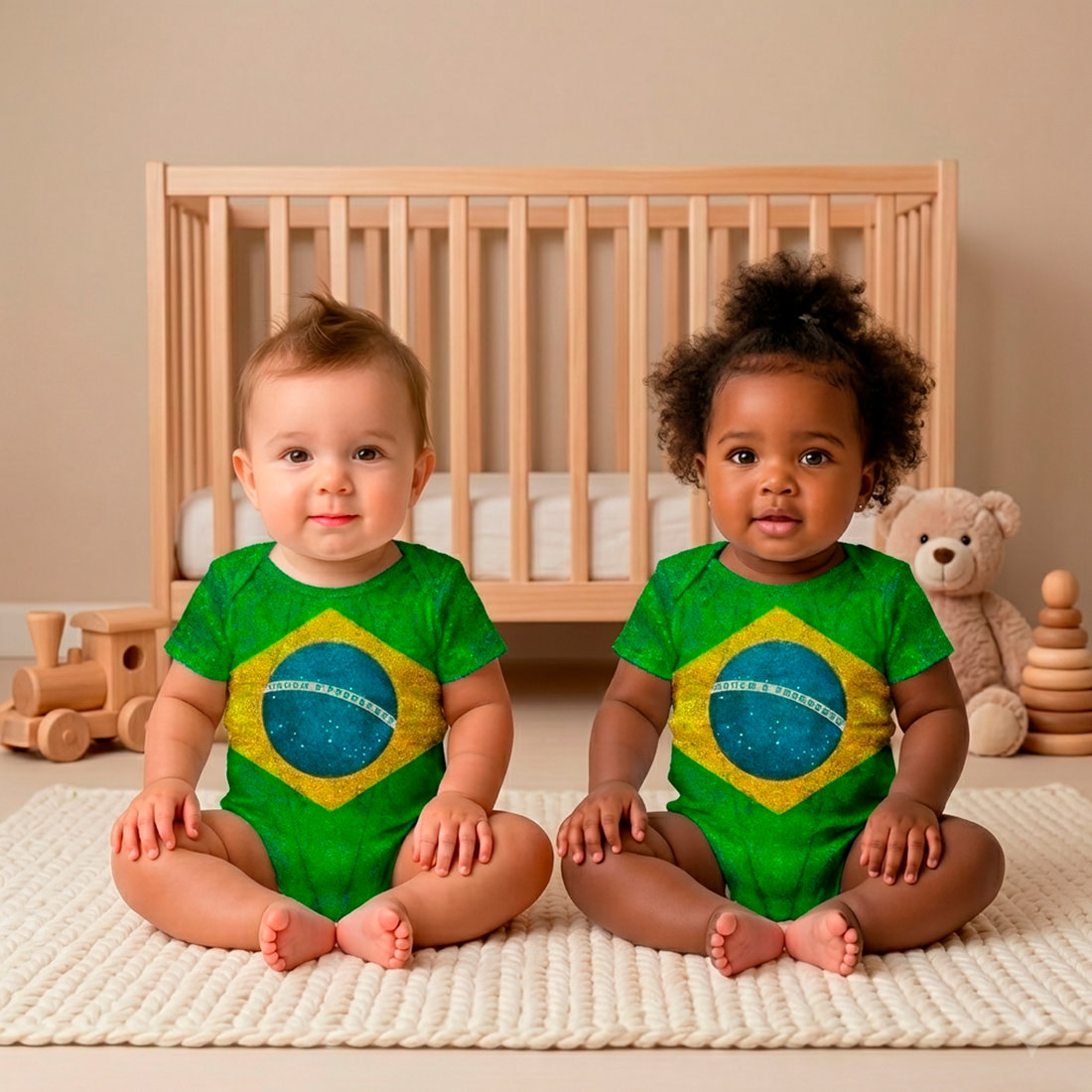Body Infantil Bebê Manga Curta Estampado Bandeira Lantejoulas Body Infantil Bebê Manga Curta Estampado Bandeira Lantejoulas