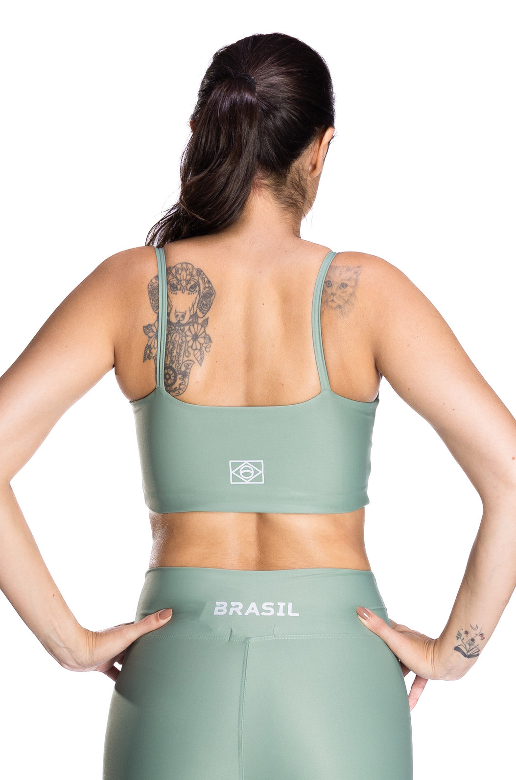 Top Fitness Poliamida Urban Verde Claro Top Fitness Poliamida Urban Verde Claro