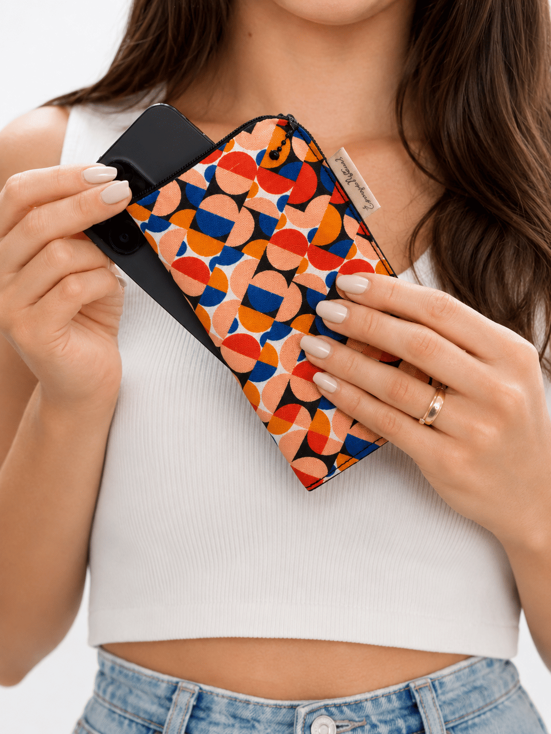 Porta Celular Estampado Canindé Bananas e Lírio