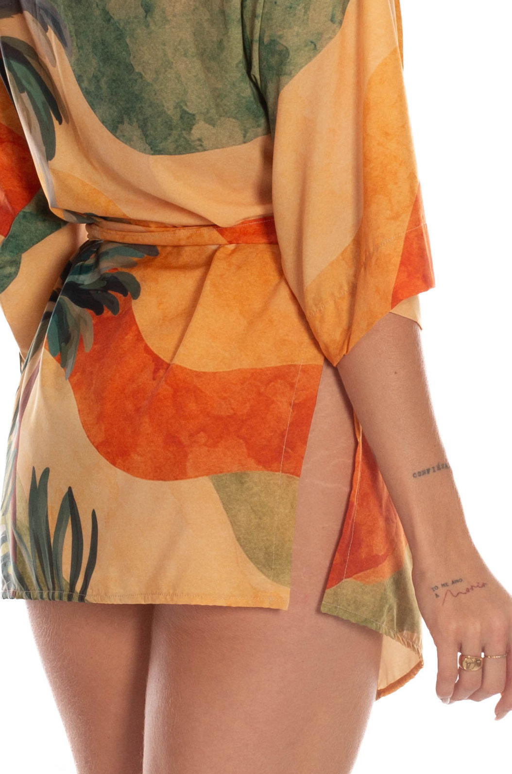 Kimono Feminino Raizes Estampado Tucano Dunas Barrado Kimono Feminino Raizes Estampado Tucano Dunas Barrado
