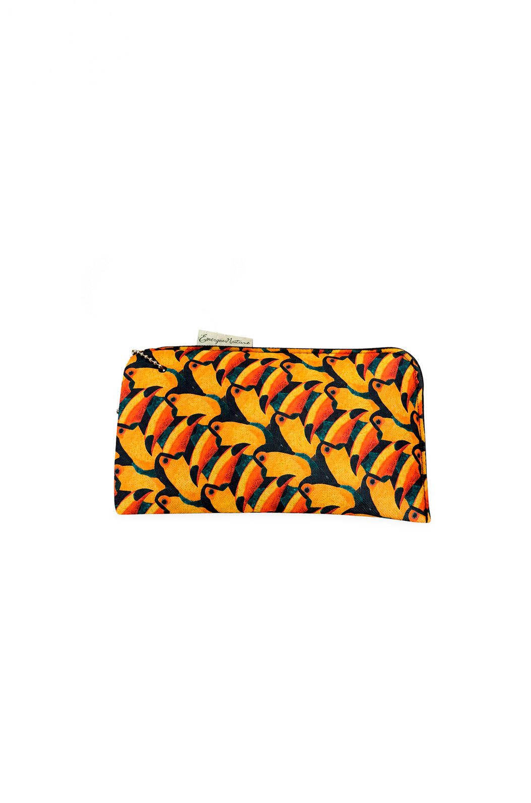 Porta Celular Estampado Tucanos Tela Bordada
