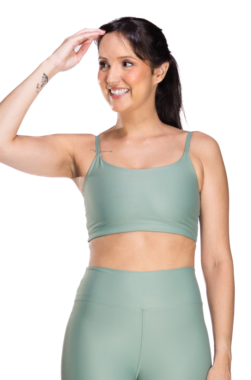 Top Fitness Poliamida Urban Verde Claro Top Fitness Poliamida Urban Verde Claro