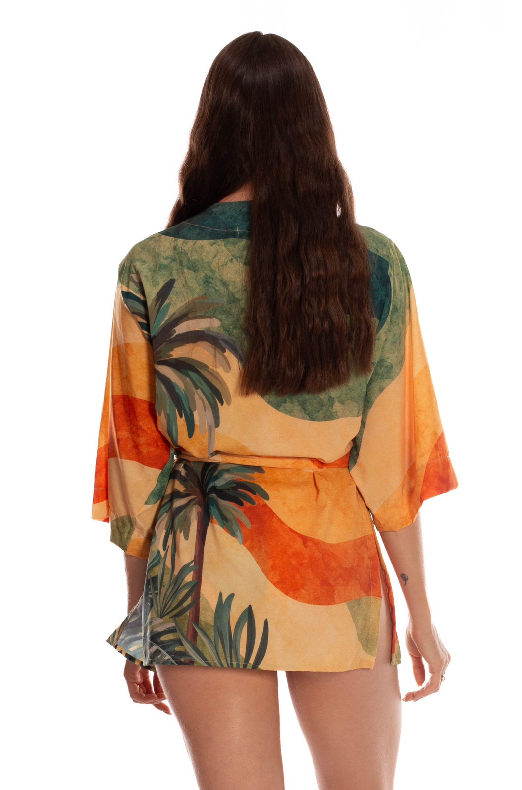 Kimono Feminino Raizes Estampado Tucano Dunas Barrado Kimono Feminino Raizes Estampado Tucano Dunas Barrado