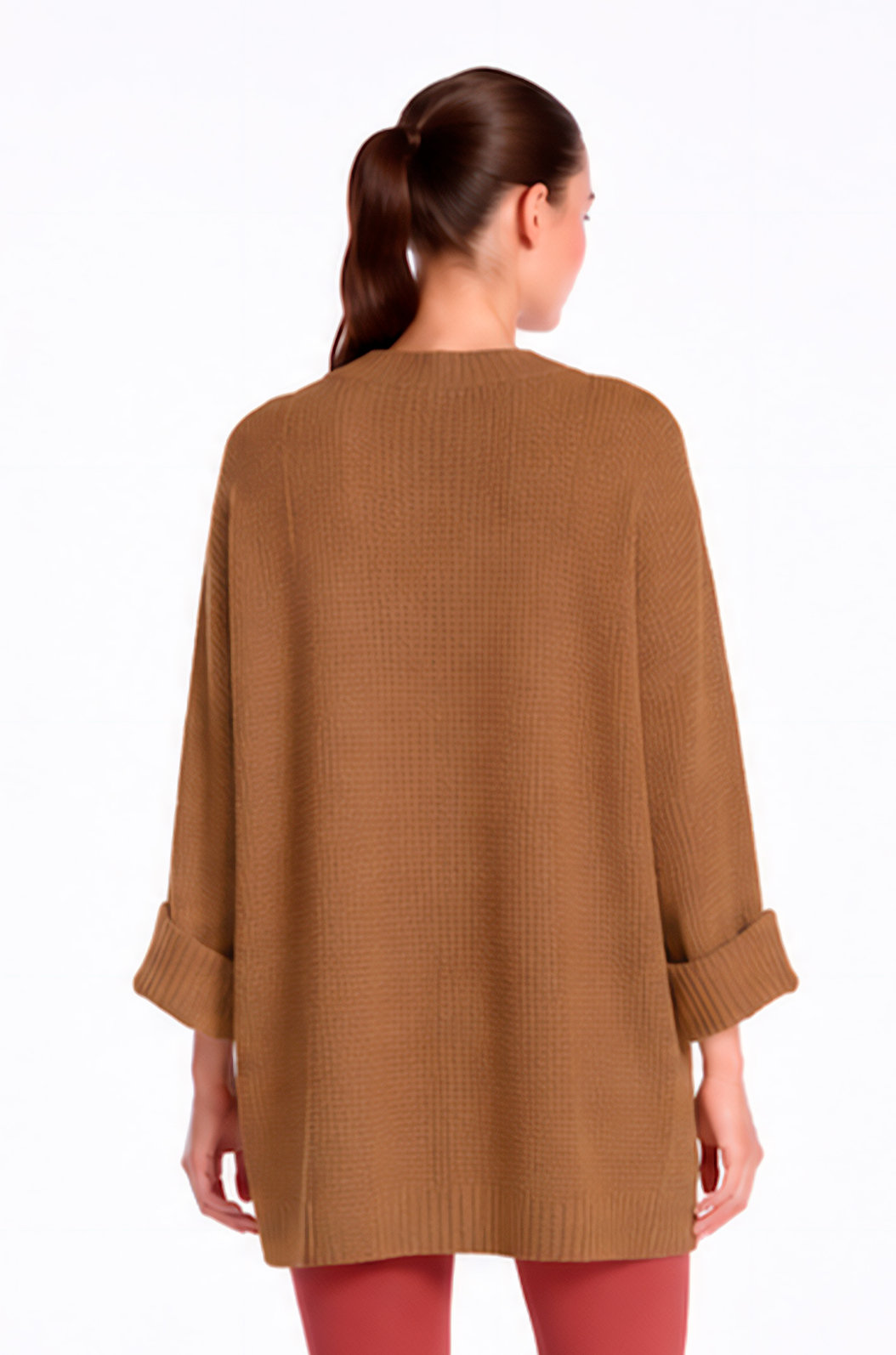 Cardigan Tricot Feminino Betina Marrom Claro Cardigan Tricot Feminino Betina Marrom Claro