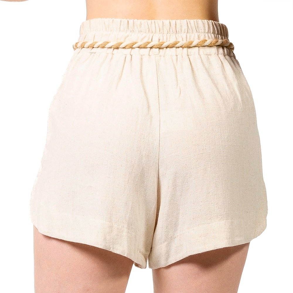 Shorts Linho Ybyra Natural Shorts Linho Ybyra Natural