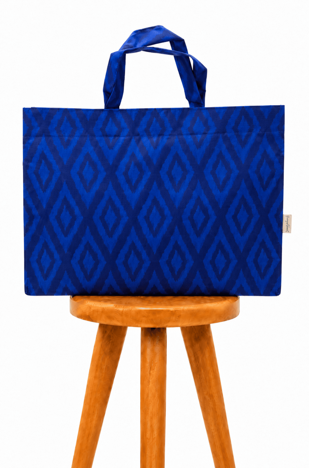 Bolsa Resort Estampada Maxi Arara Fundo Azul