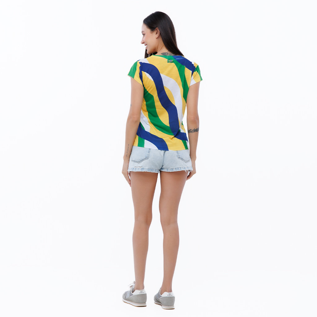Blusa Florata Estampada Arara Brasil Cores