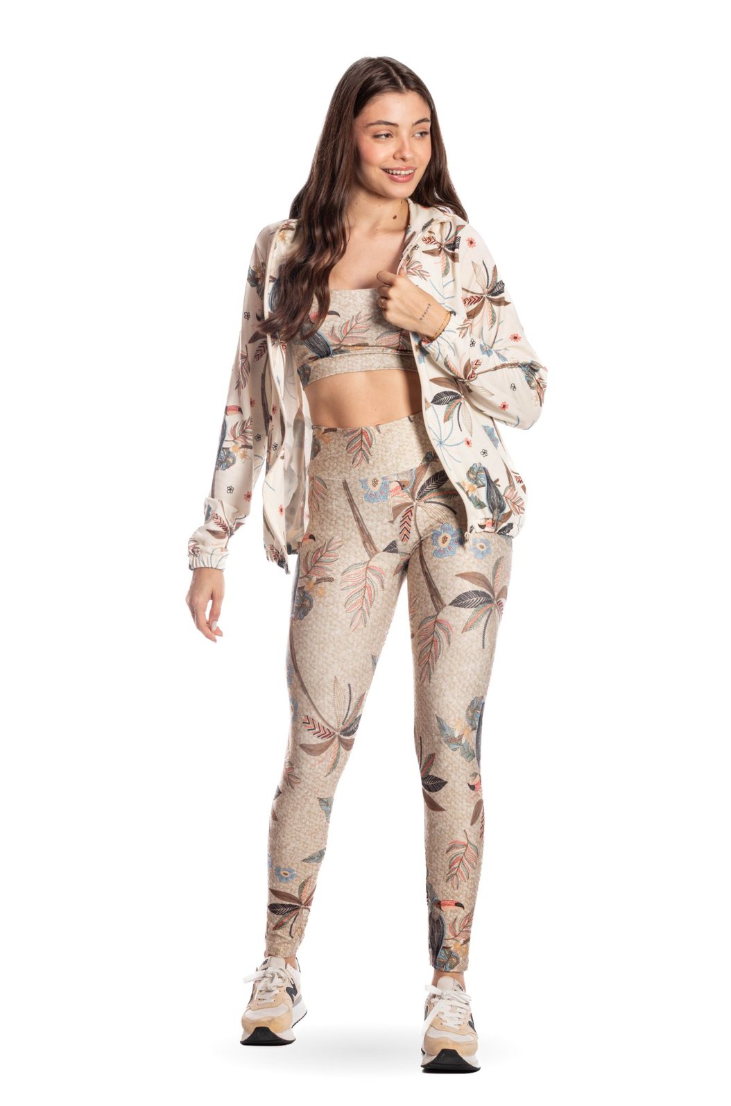 Calça Feminina Legging Estampada Tucaninhos Bordados