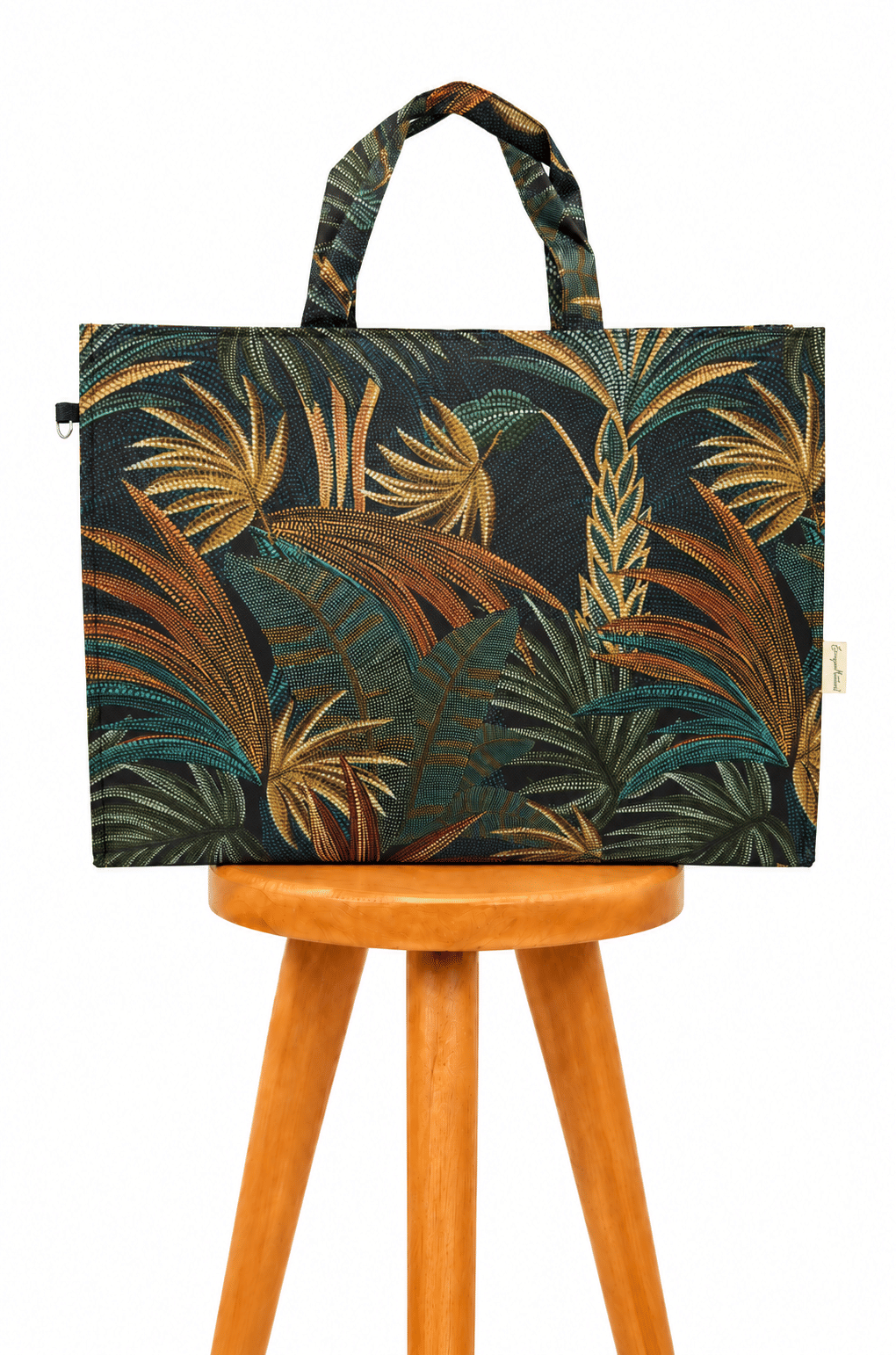 Bolsa Resort Estampada Onças Pontos de Luz Bolsa Resort Estampada Onças Pontos de Luz