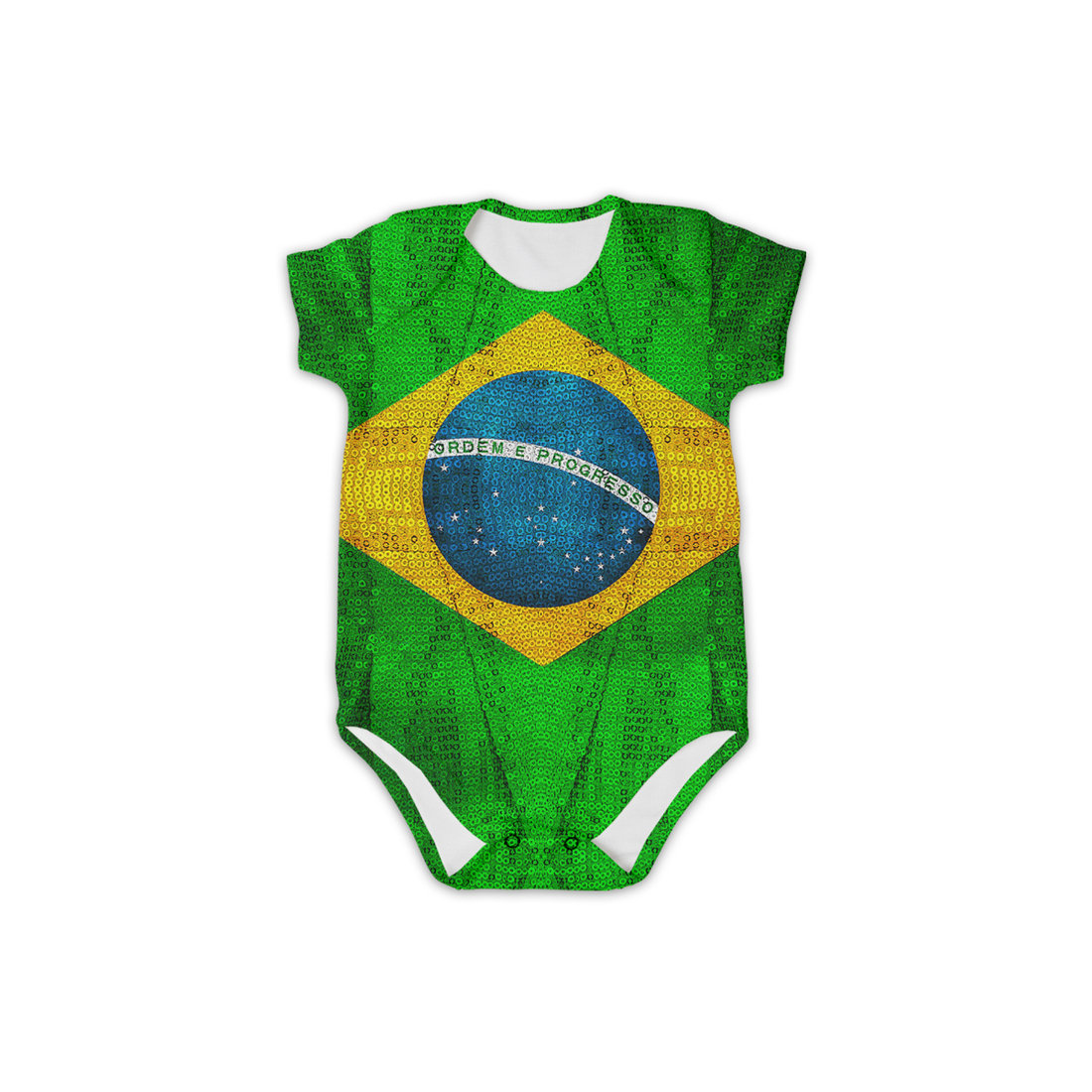 Body Infantil Bebê Manga Curta Estampado Bandeira Lantejoulas Body Infantil Bebê Manga Curta Estampado Bandeira Lantejoulas