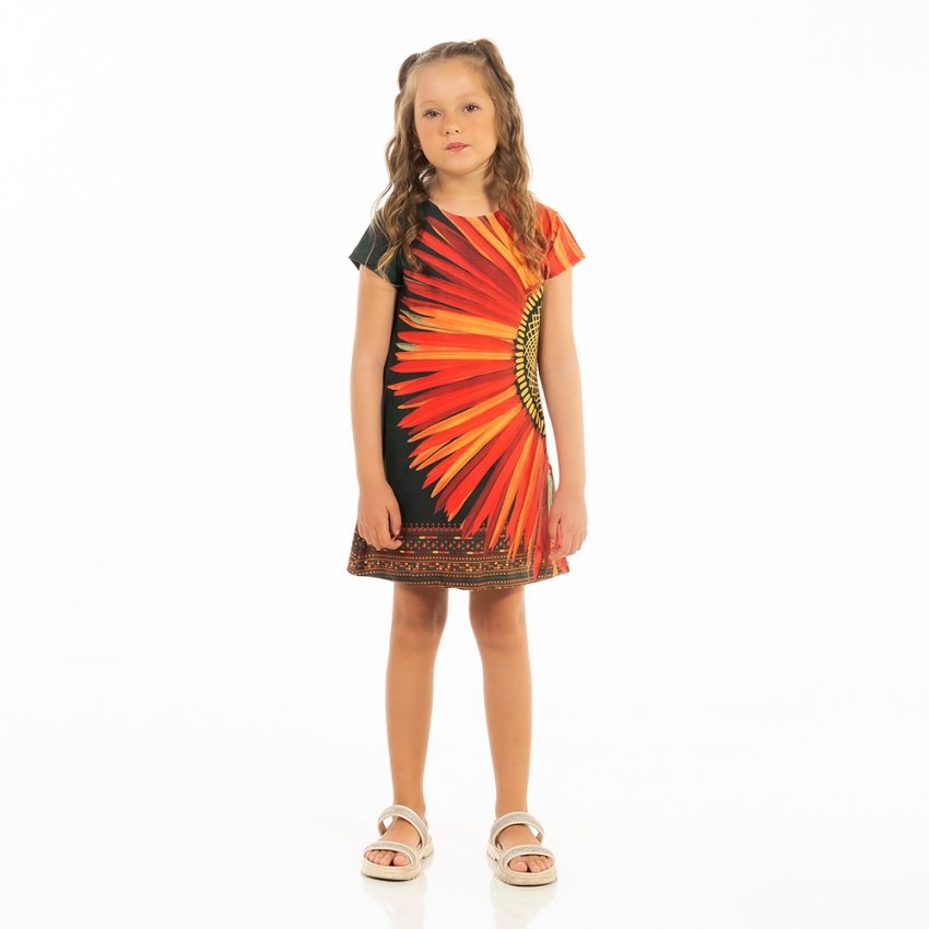 Vestido Infantil Floresta Infantil Cocares Barrado Fundo Verde Estampado Cocares Barrado Fundo Verde Estampado Cocares Barrado Fundo Verde
