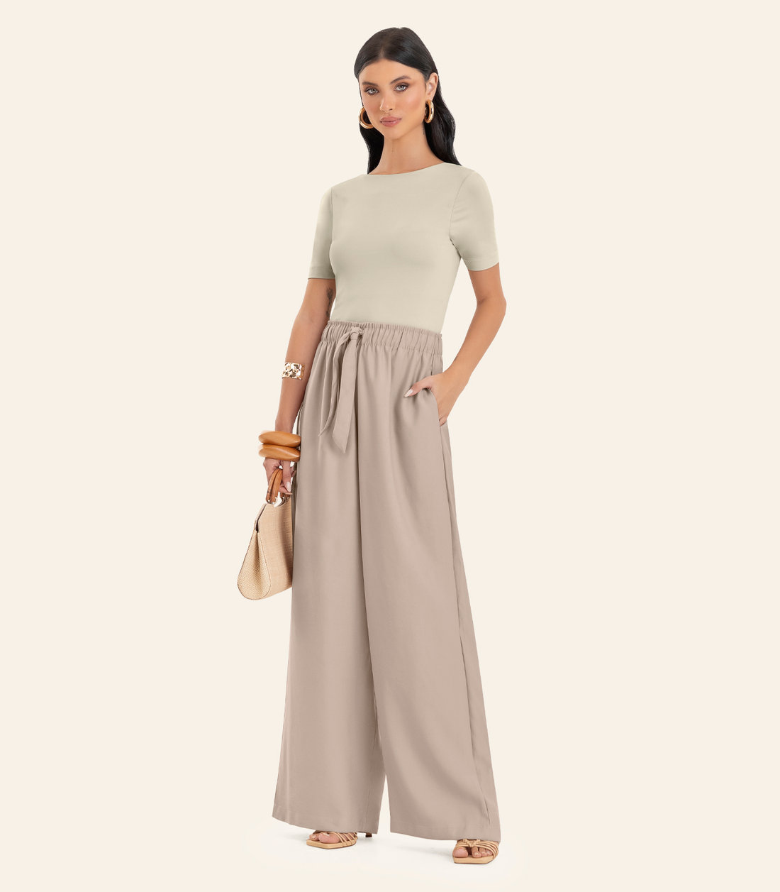 Calça Feminina Pantalona Em Alfaiataria Endless Calça Feminina Pantalona Em Alfaiataria Endless