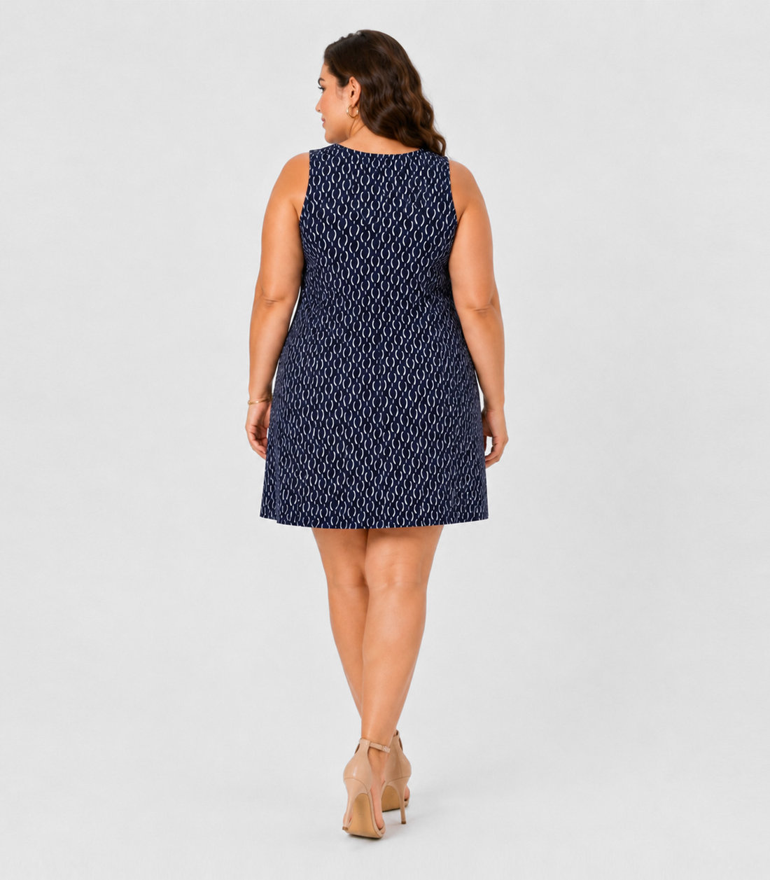 Vestido Curto Estampado Plus Size Infinita Cor Vestido Curto Estampado Plus Size Infinita Cor