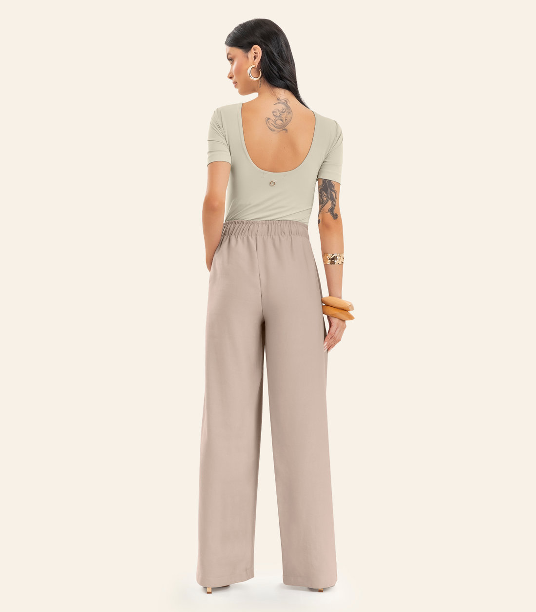Calça Feminina Pantalona Em Alfaiataria Endless Calça Feminina Pantalona Em Alfaiataria Endless