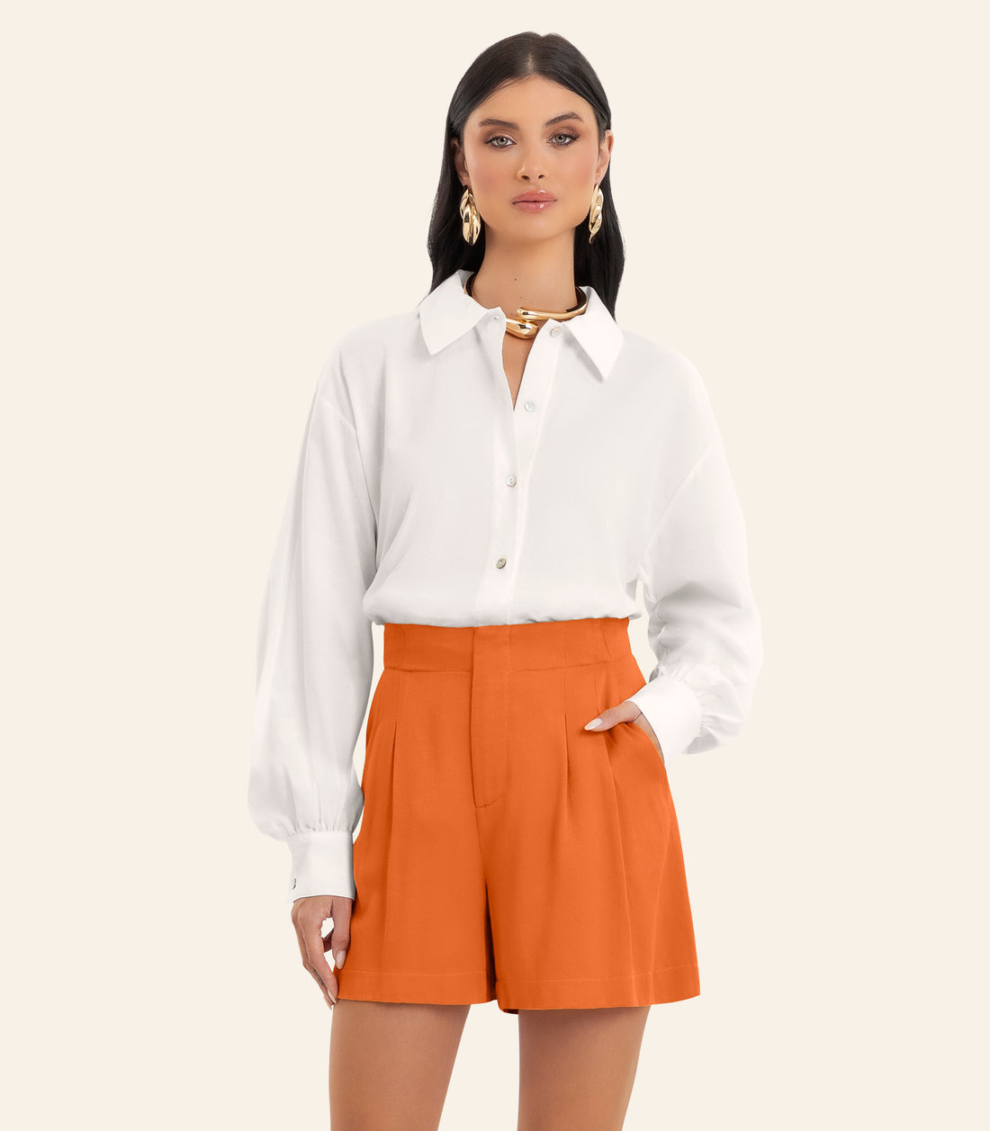 Shorts Feminino Em Viscose Double Endless