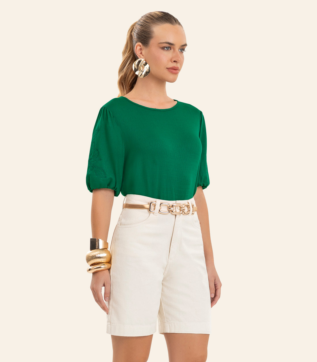 Blusa Feminina Manga Bufante Endless Blusa Feminina Manga Bufante Endless