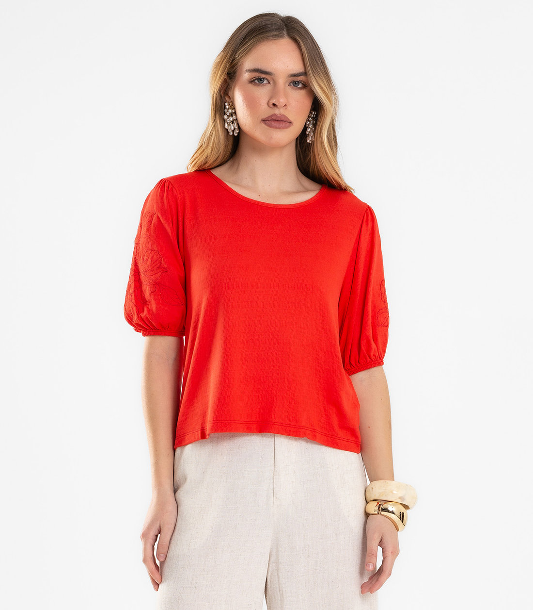 Blusa Feminina Manga Bufante Endless Blusa Feminina Manga Bufante Endless
