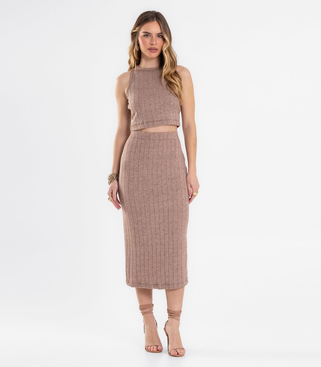 Conjunto Feminino Regata Com Saia Midi Endless Conjunto Feminino Regata Com Saia Midi Endless