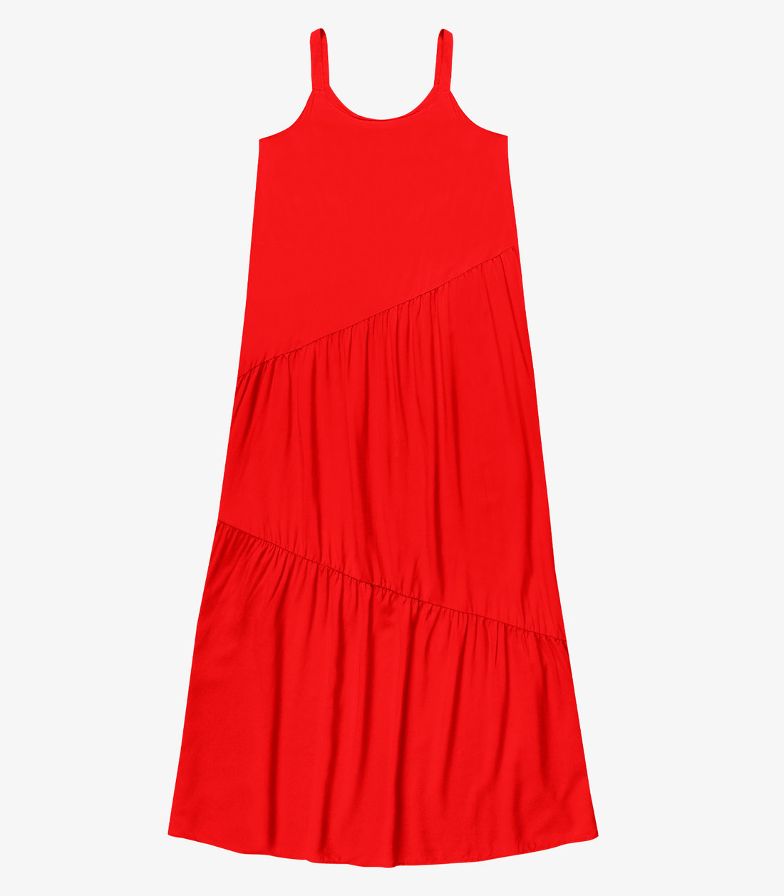 Vestido Feminino Longo Em Viscose Evasê Endless Vestido Feminino Longo Em Viscose Evasê Endless