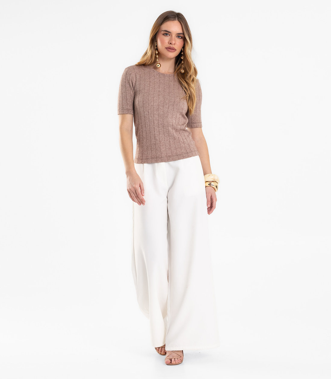 Blusa Feminina Em Tricot Canelado Endless Blusa Feminina Em Tricot Canelado Endless