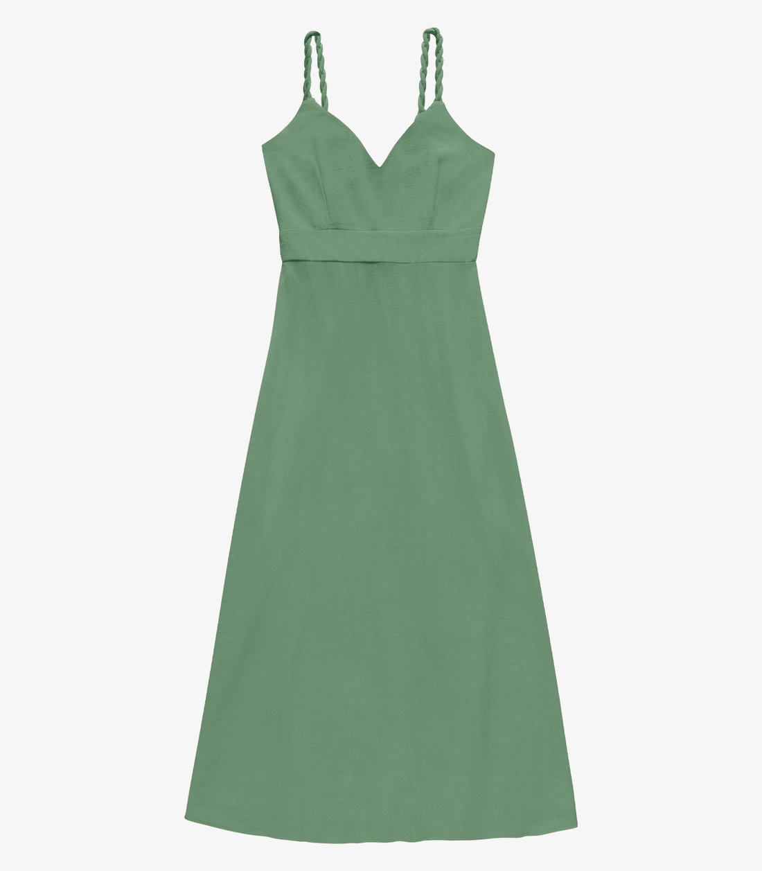 Vestido Feminino Midi Decote Em V Evasê Endless Vestido Feminino Midi Decote Em V Evasê Endless