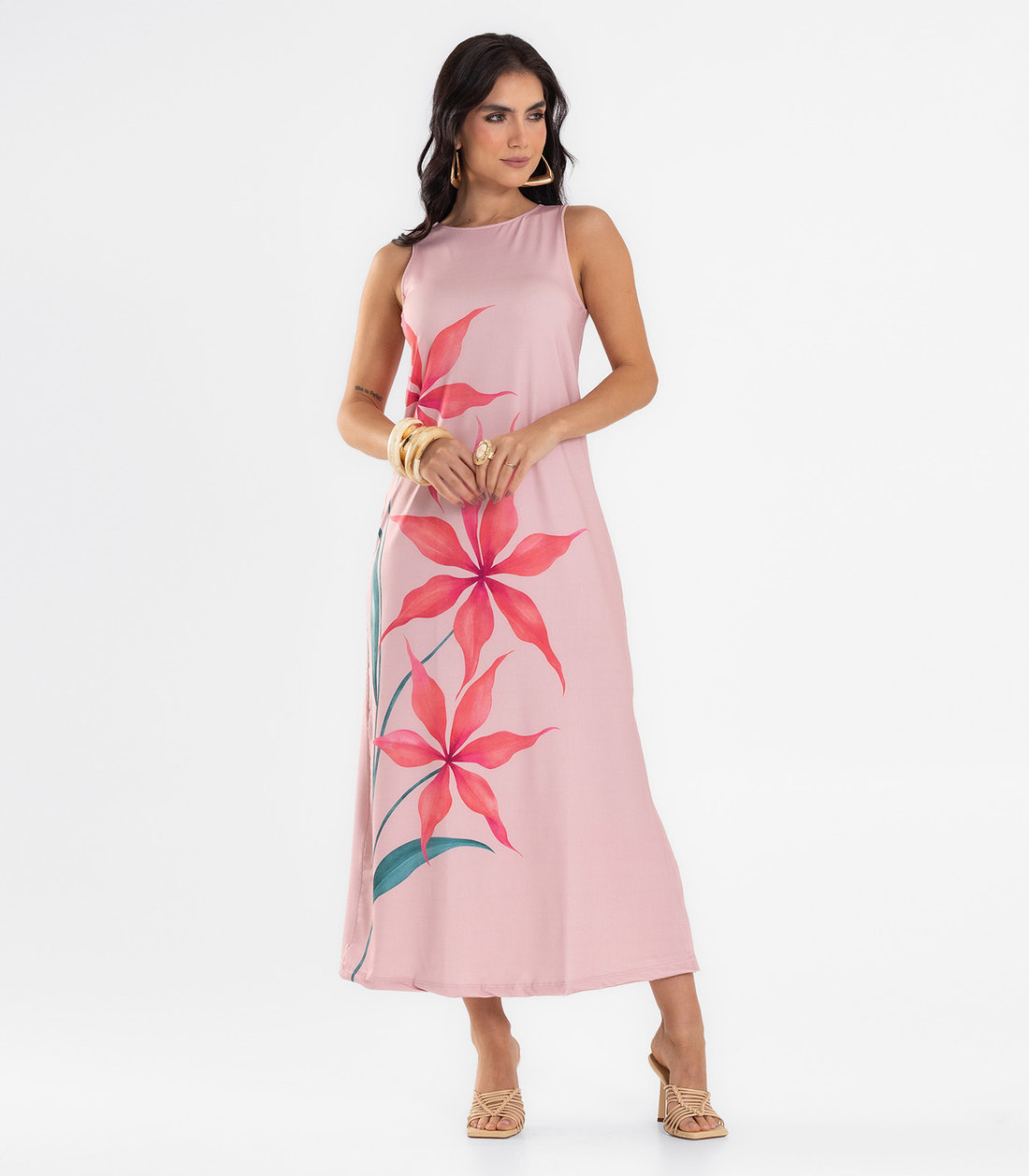 Vestido Feminino Midi Reto Endless Vestido Feminino Midi Reto Endless