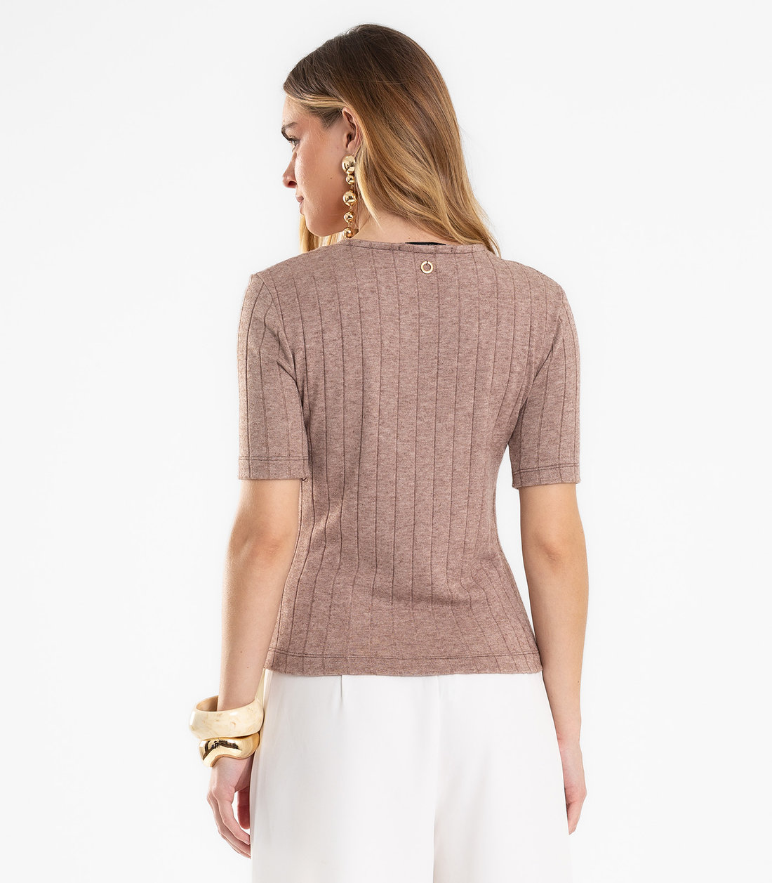 Blusa Feminina Em Tricot Canelado Endless Blusa Feminina Em Tricot Canelado Endless