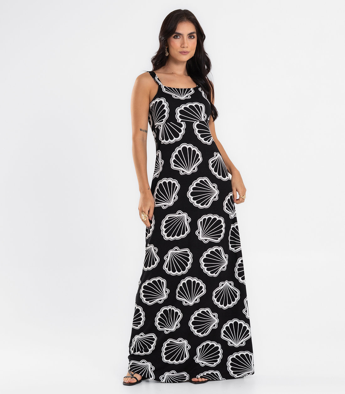 Vestido Feminino Longo Evasê Endless Vestido Feminino Longo Evasê Endless