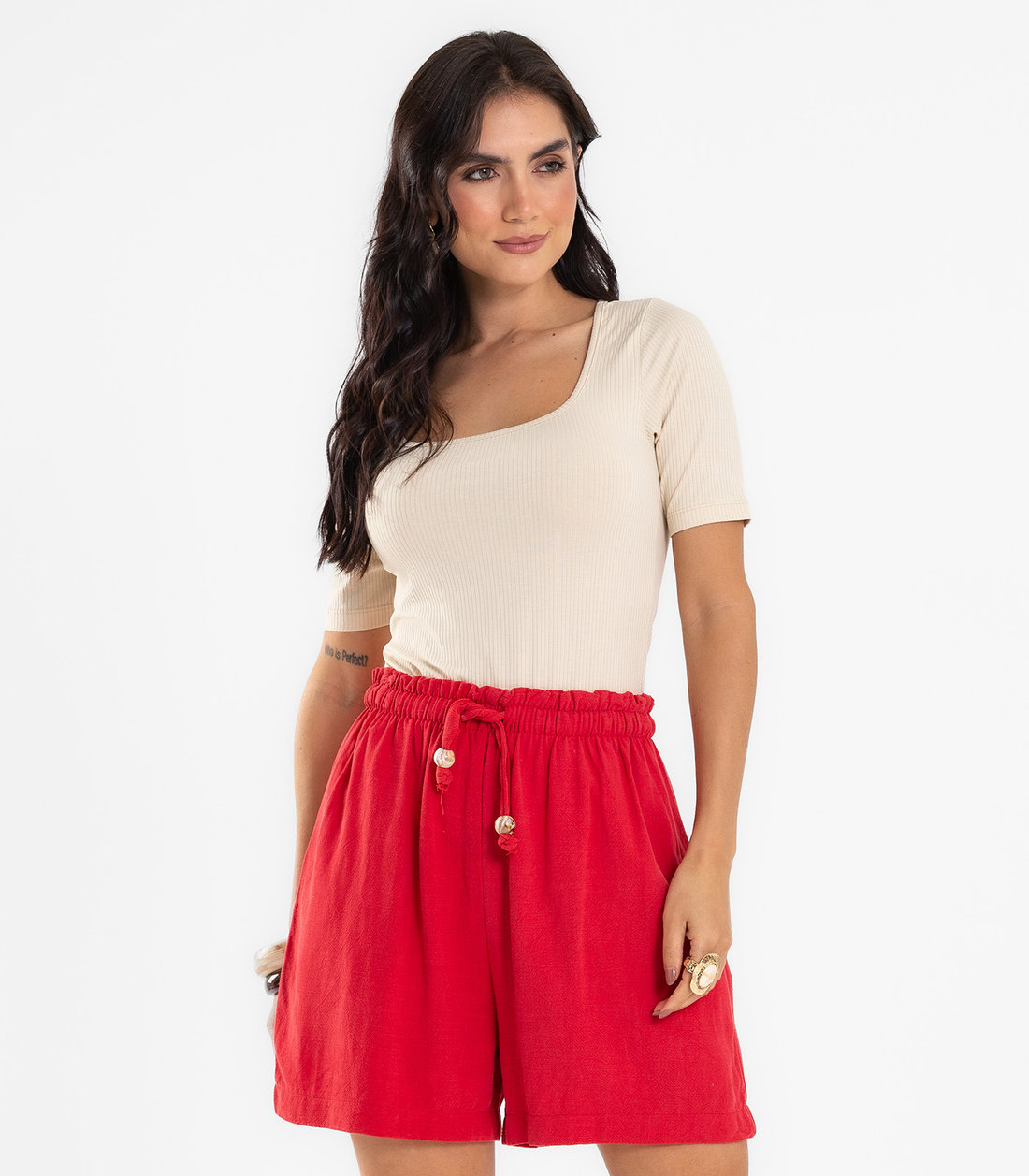 Shorts Feminino Em Linho Endless Shorts Feminino Em Linho Endless