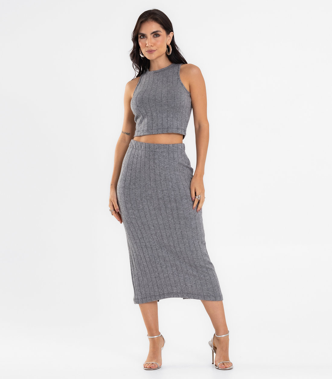 Conjunto Feminino Regata Com Saia Midi Endless Conjunto Feminino Regata Com Saia Midi Endless