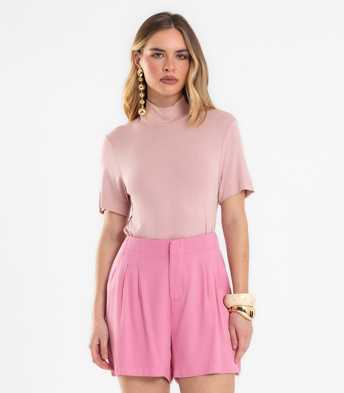 Shorts Feminino Em Viscose Double Endless